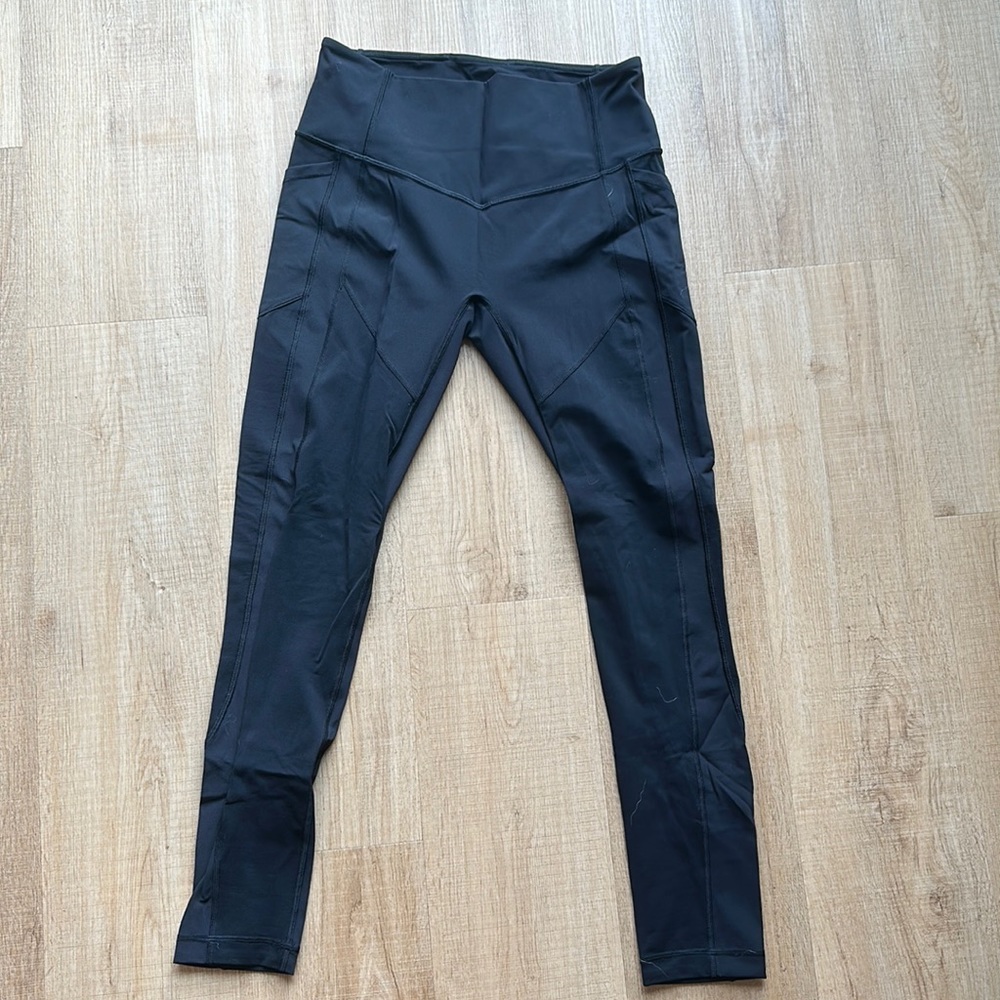EUC Black Lululemon All The Right Places Size 10 Leggings